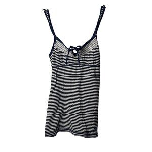 VTG Abercrombie and Fitch Women Y2K XS Striped Babydoll Cami Tank Top Bella Swan